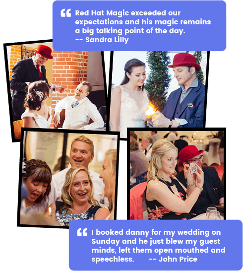 The UK's favourite Wedding Magician, Red Hat Magic