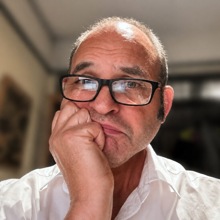 Picture of Danny - the magician aka Red Hat Magic looking anxious